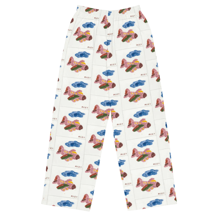 Kid Airplane (All-Over Print Unisex Wide-Leg Pants) product image (2)