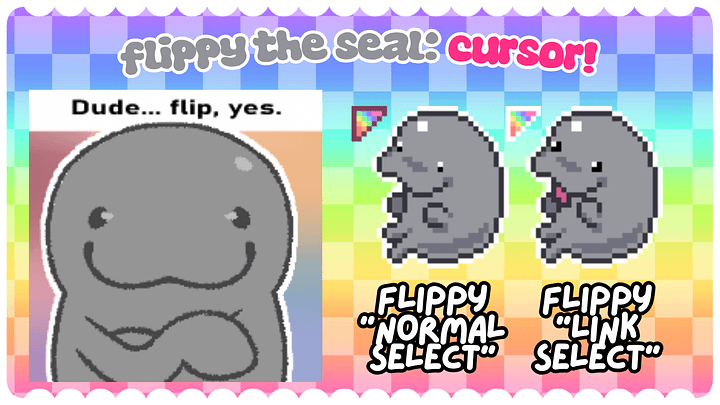 🌈 flippy the seal cursor 🌈 product image (1)