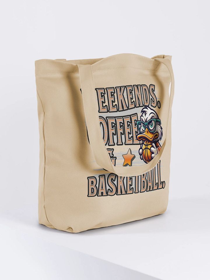 Weekends Coffee And Basketball Duck Vibes Eco-Friendly Tote Bag product image (1)