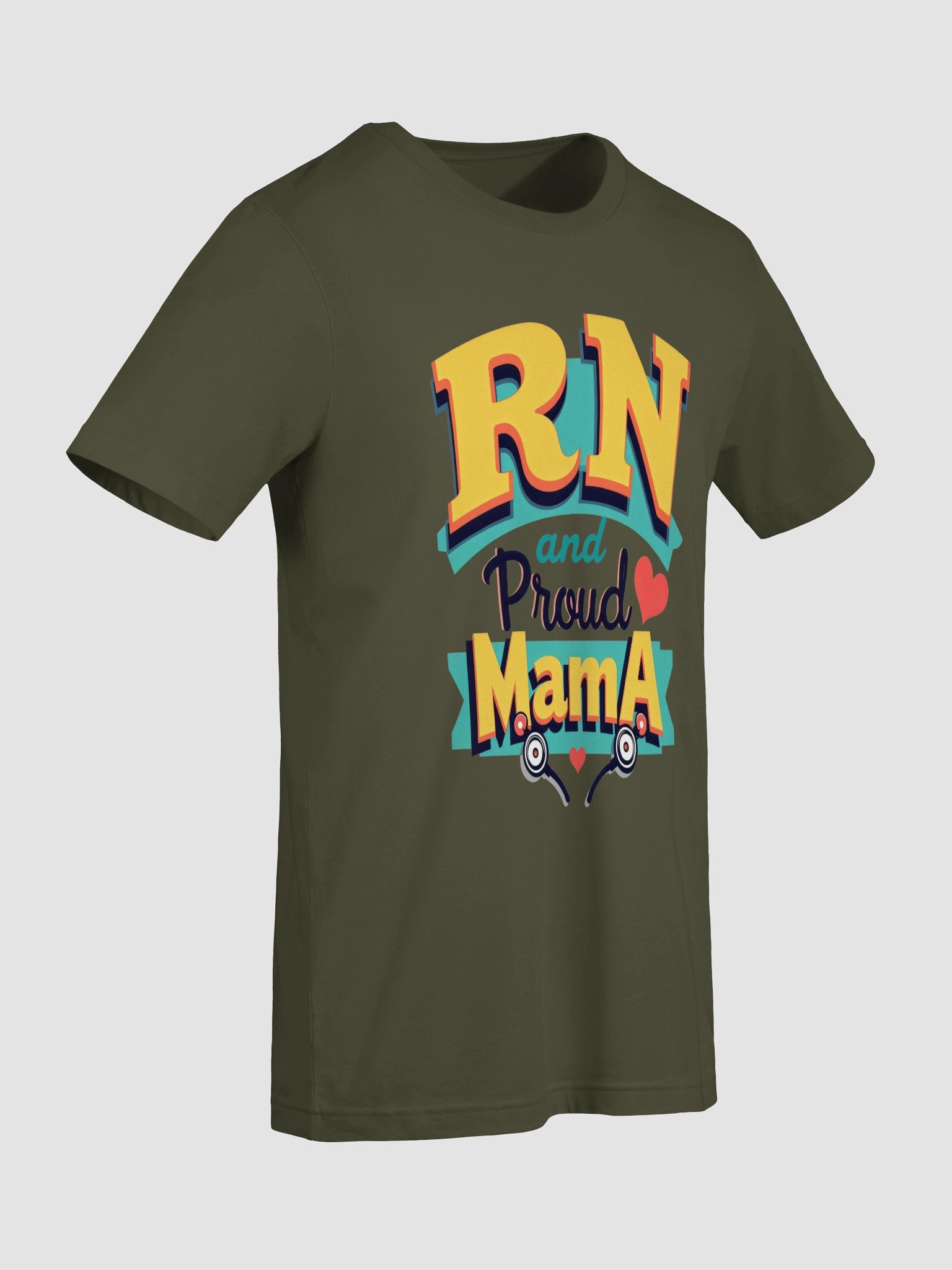 Proud RN Mama Stethoscope T-Shirt product image (69)
