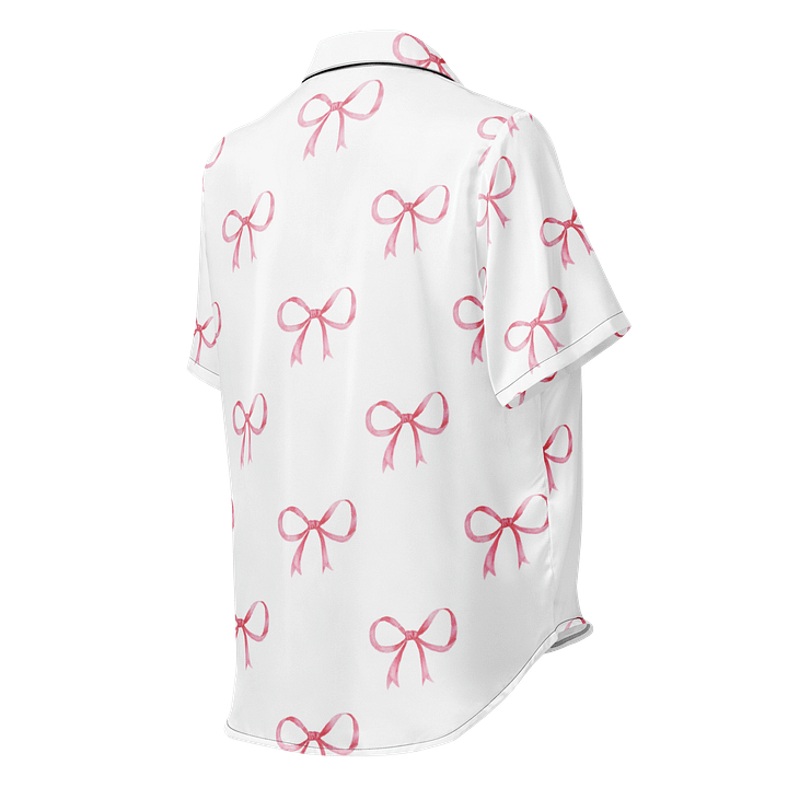 Chic Pink Bow Paradise Pajama Top product image (2)