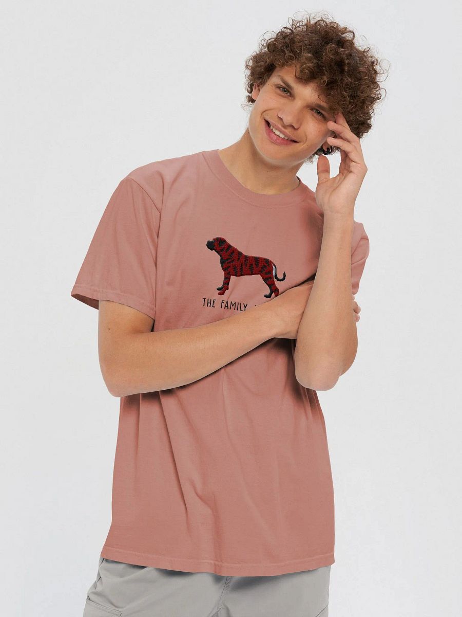 The Family Jowls T-Shirt(Embroidered) of a Bullmastiff(Brindle) product image (8)