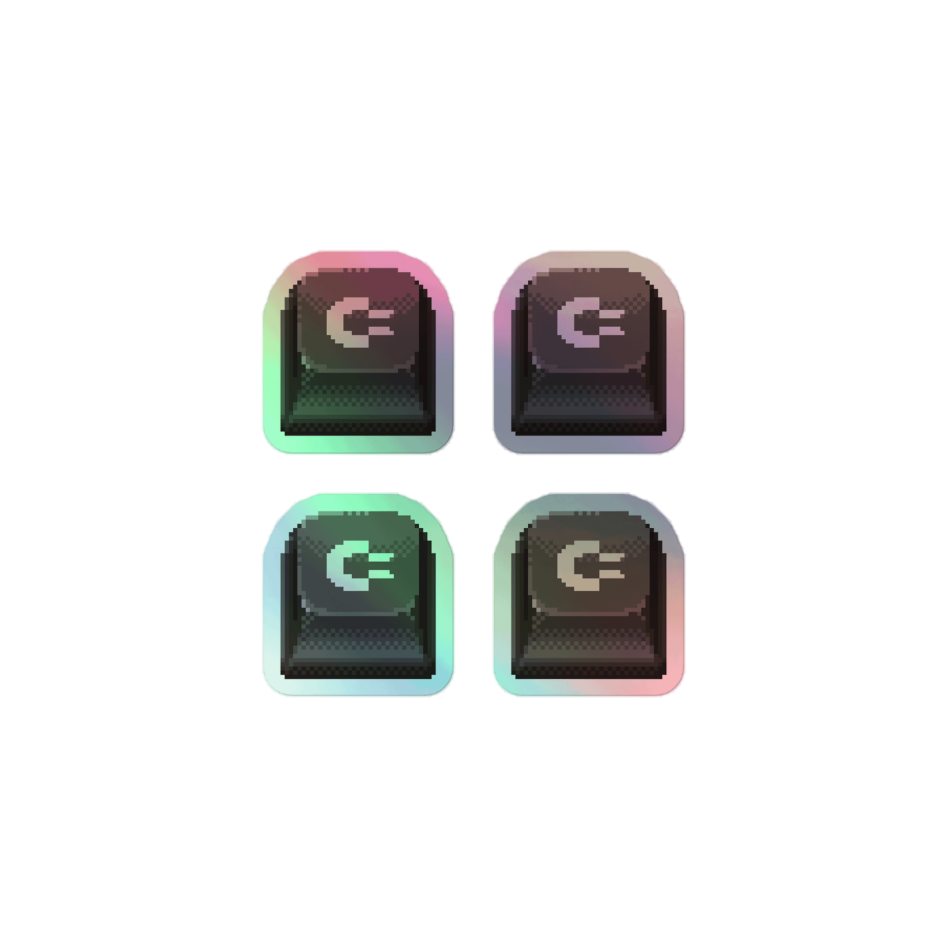 Pixel 64 Key Holographic Sticker Sheet product image (1)