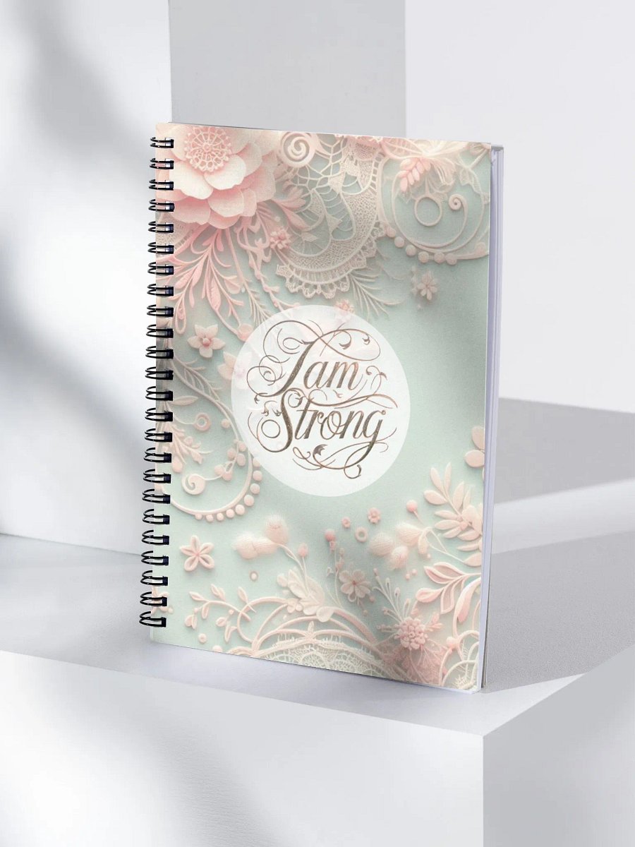 Spiral Notebook w. Inspirational / motivational quote - I Am Strong product image (1)