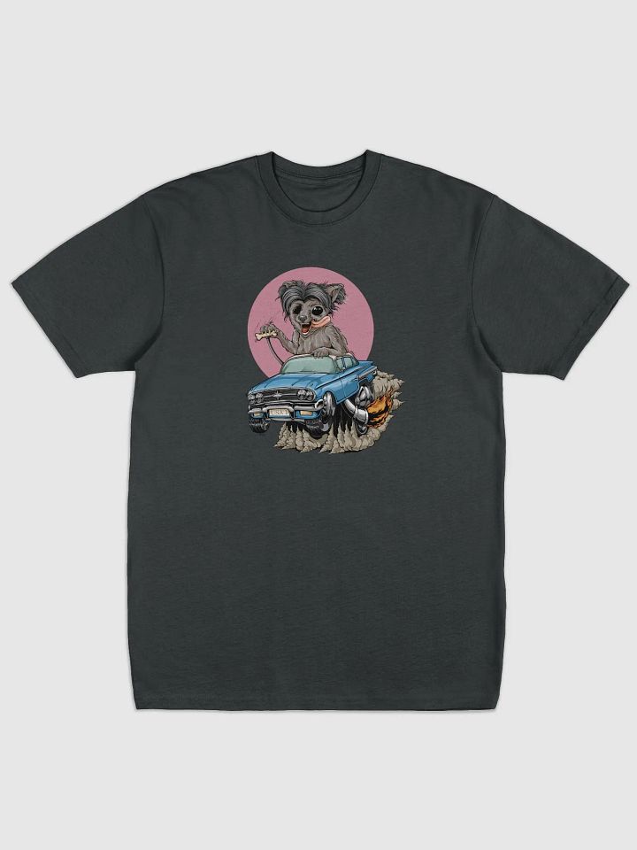Roscoe the dog and 1960 Chevy! Cotton Heritage Men's Premium Heavyweight Tee by Cotton Heritage product image (1)