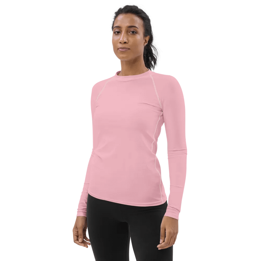 Plain Color Pink Rash Guard product image (3)
