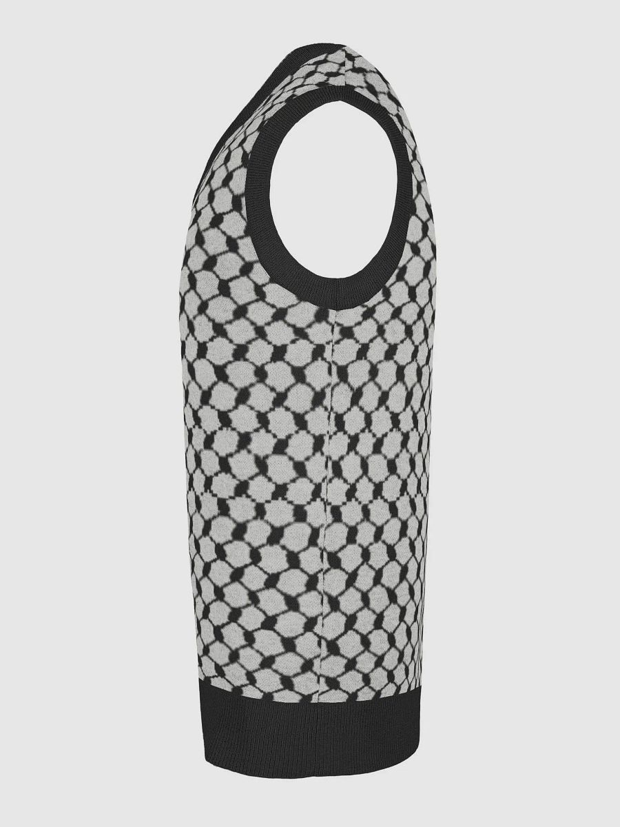 Keffiyeh Pullover Sweater Vest Grey and Black product image (6)