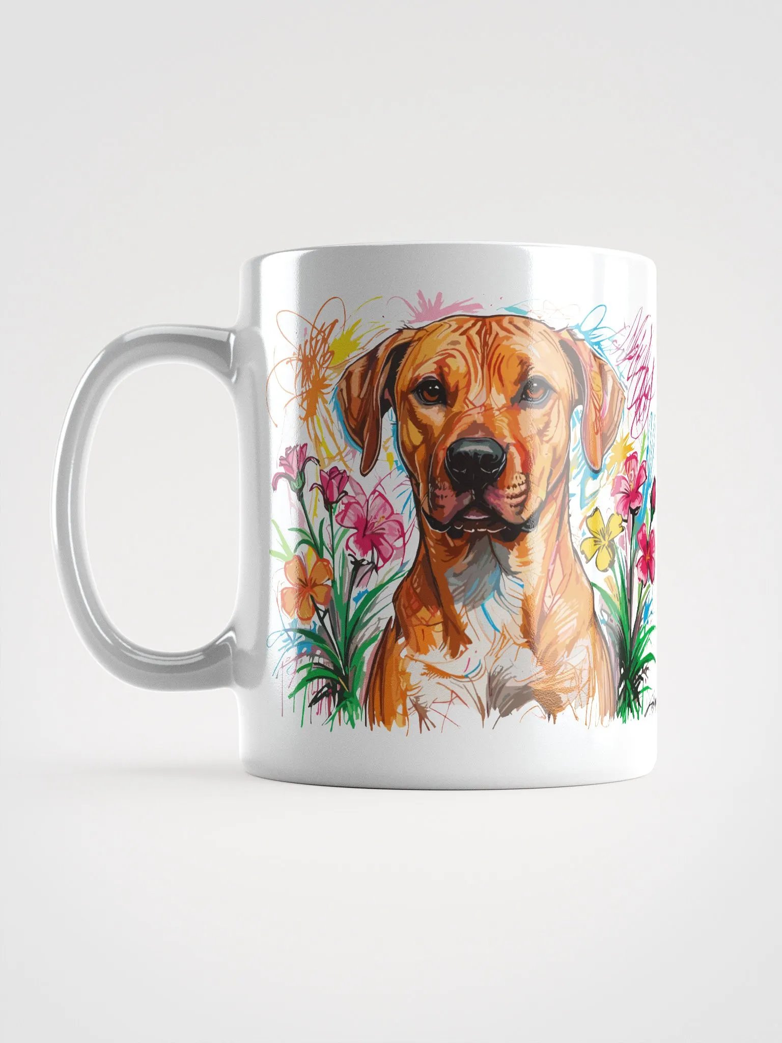 Scribbles Rhodesian Ridgeback 7 , Mug product image (11)