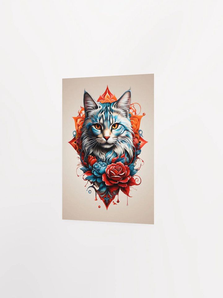 Regal Cat & Roses Poster product image (5)