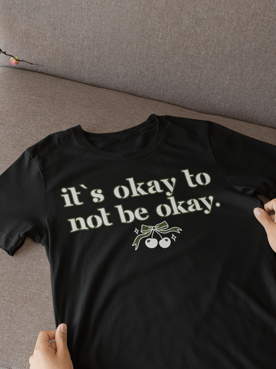 It`s Okay to Not Be Okay Motivational Bow Graphic T-Shirt product image (3)