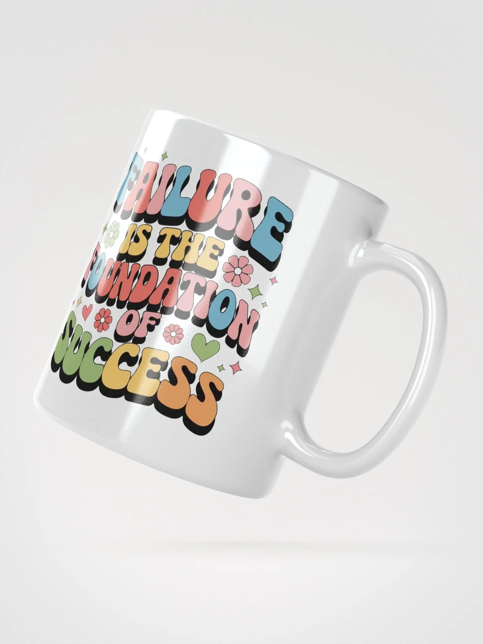 "Failure is the Foundation To Success" #Motivational Glossy White Mug product image (6)