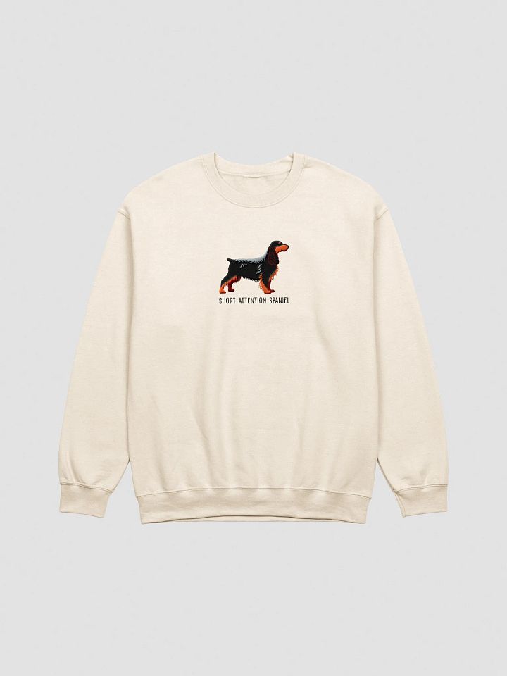 Short Attention Spaniel Sweatshirt (Embroidered) of a Field Spaniel(Black & Tan) product image (13)