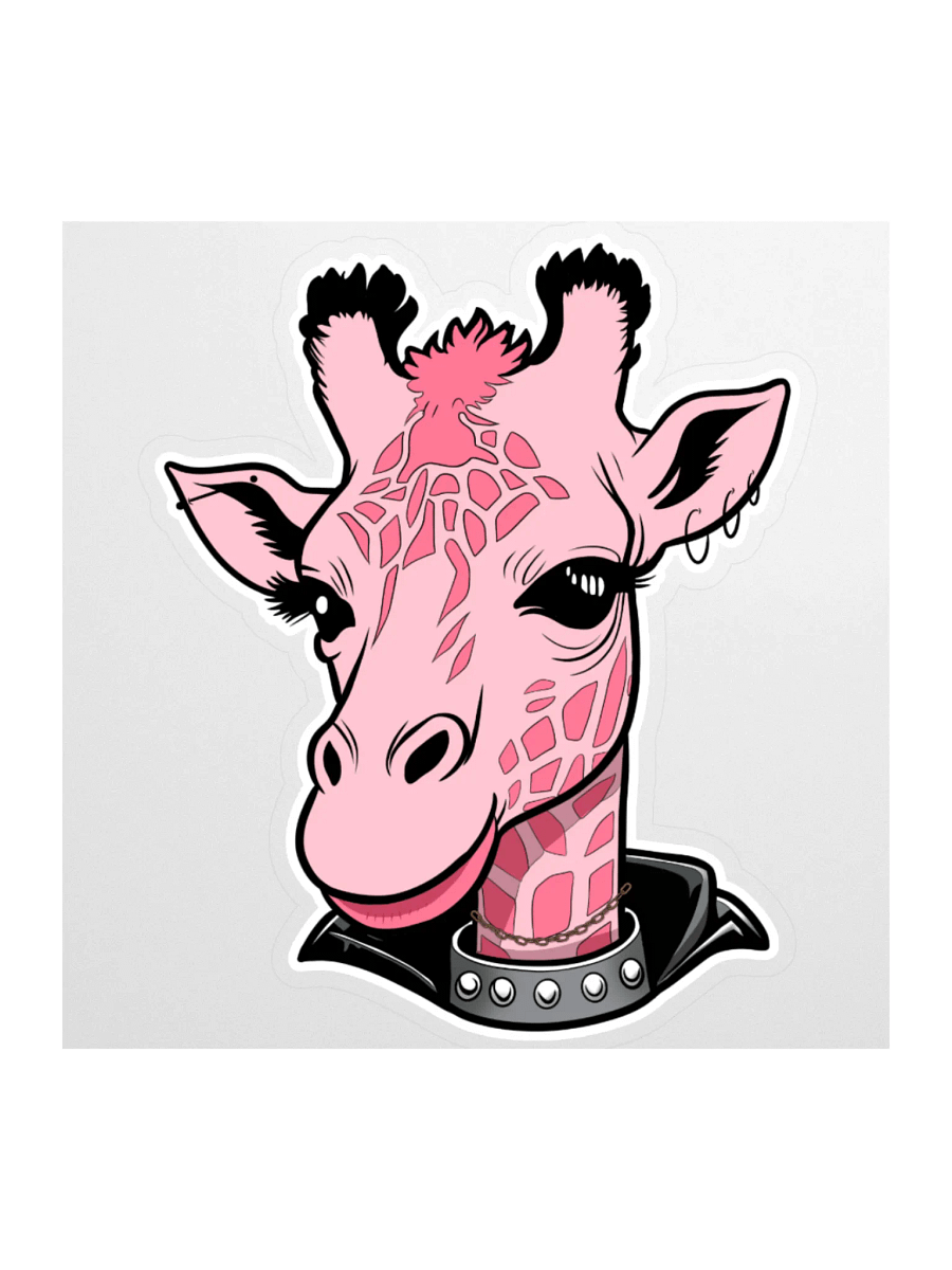 Gothic Safari Kiss-Cut Stickers - Giraffe product image (1)