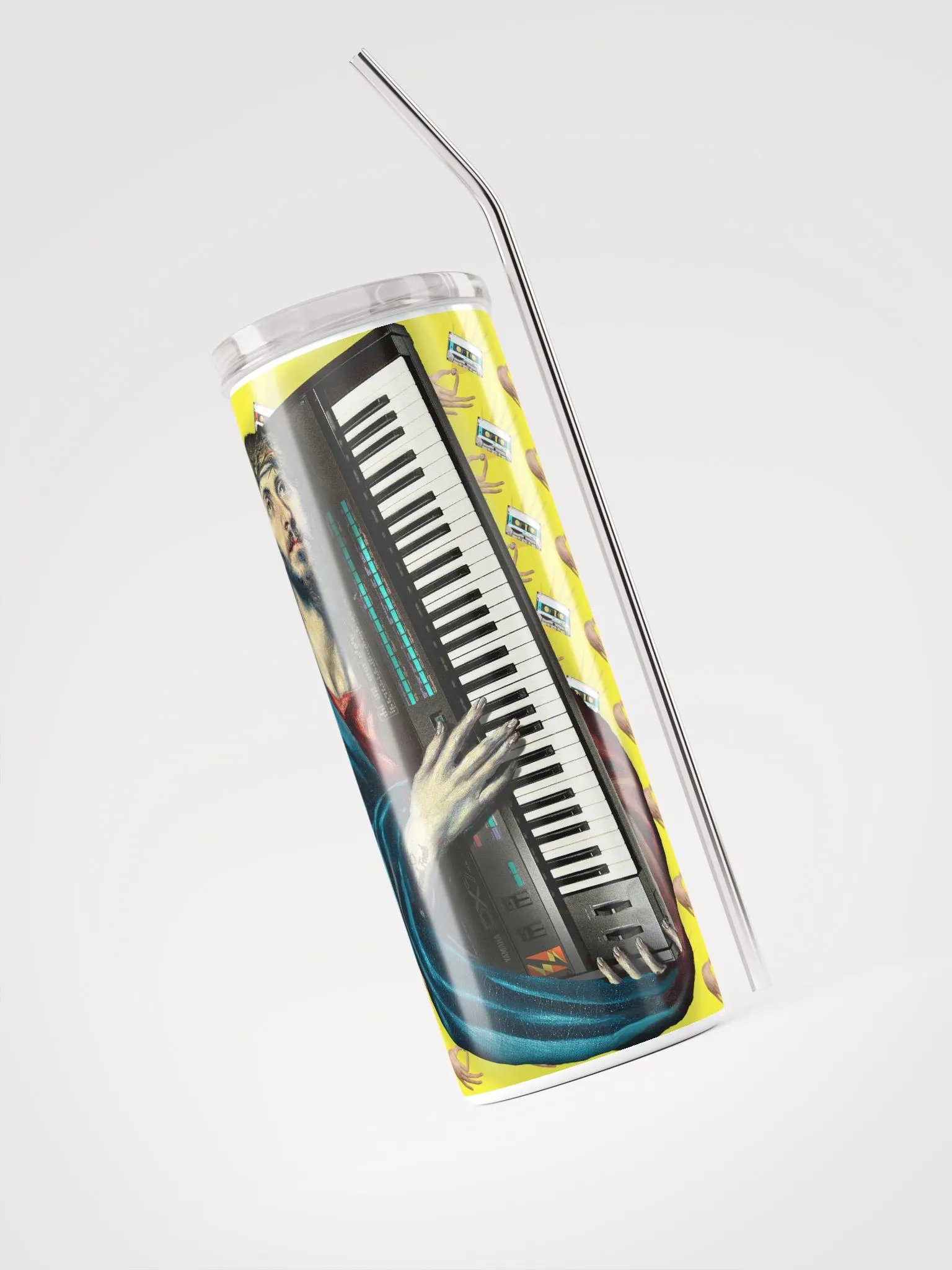 Christ Carrying the DX7 by Frank Fonik (Yamaha DX7), Stainless Steel Tumbler product image (3)