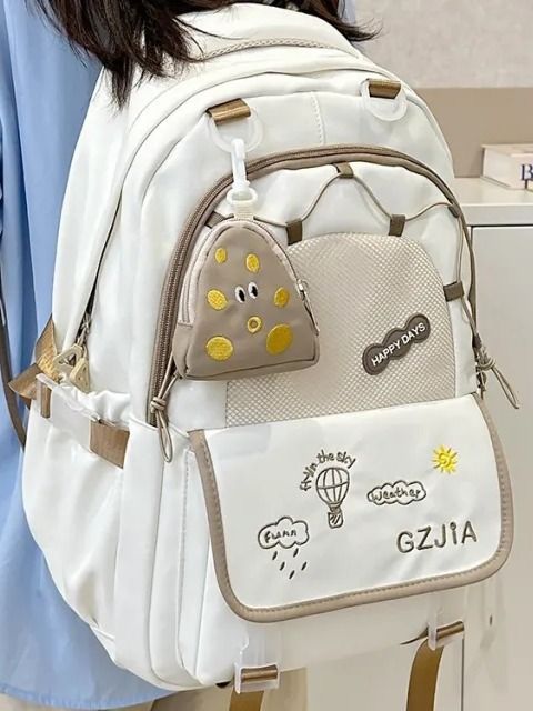 Simple And Lightweight Large Capacity Contrast Color Backpack - VIA Onlineshop product image (3)