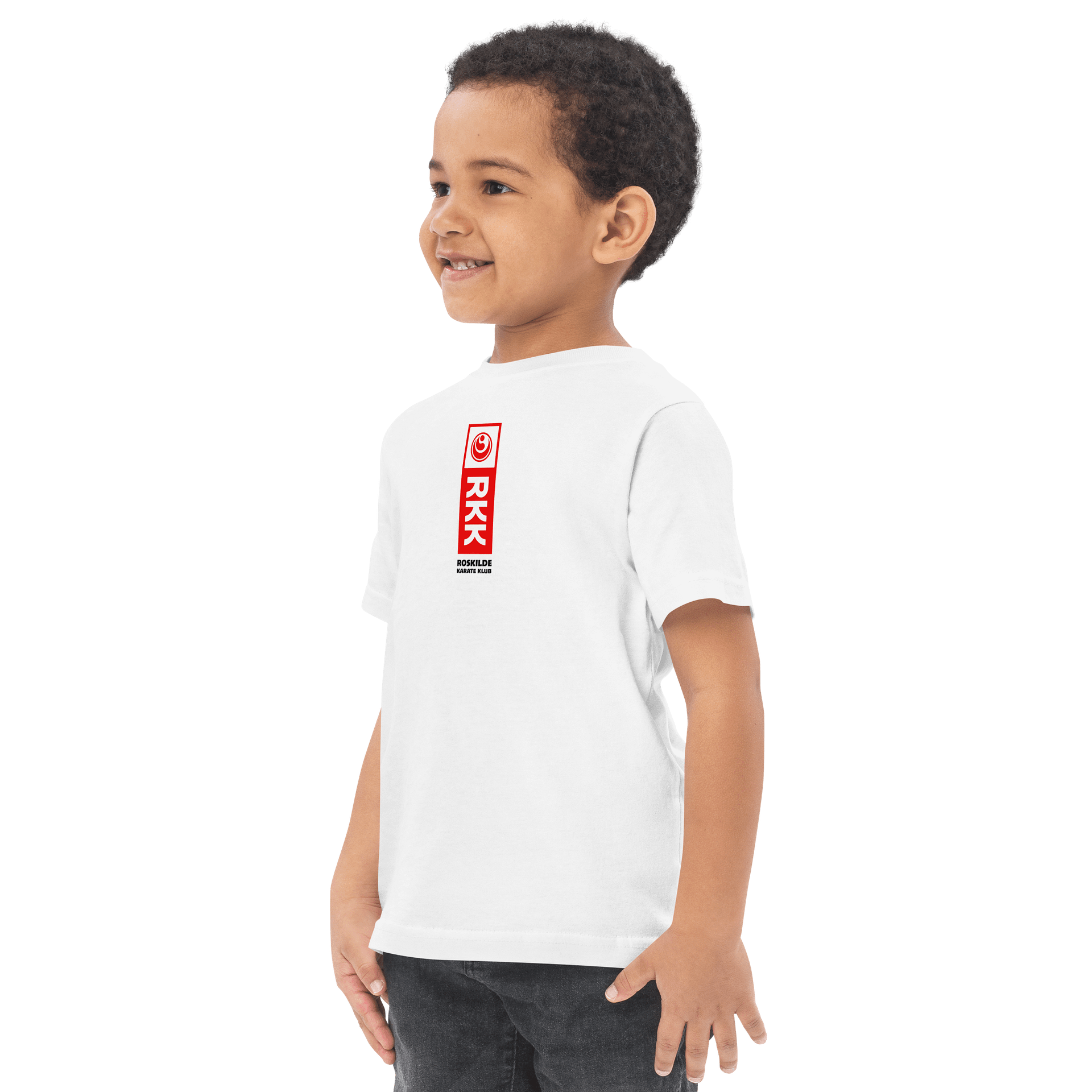 White Toddler Jersey T-Shirt, Unisex, 100% Cotton, RKK Logo product image (3)