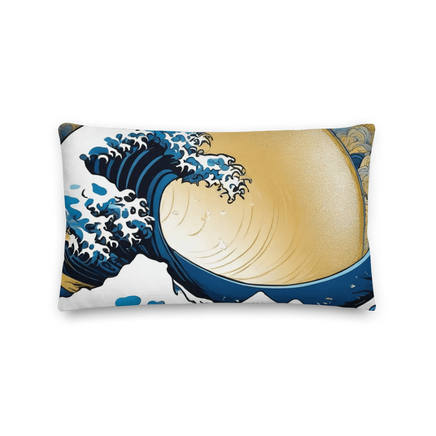 Rising Sun Wave All-Over Premium Pillow product image (3)