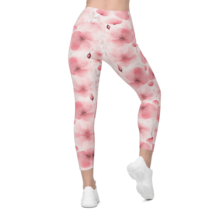 Floral Bliss Crossover Leggings with Sun Protection product image (2)