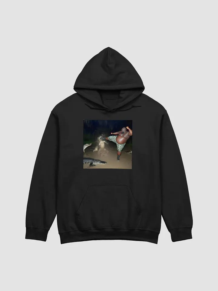 Man Kicking Alligator Hoodie product image (1)