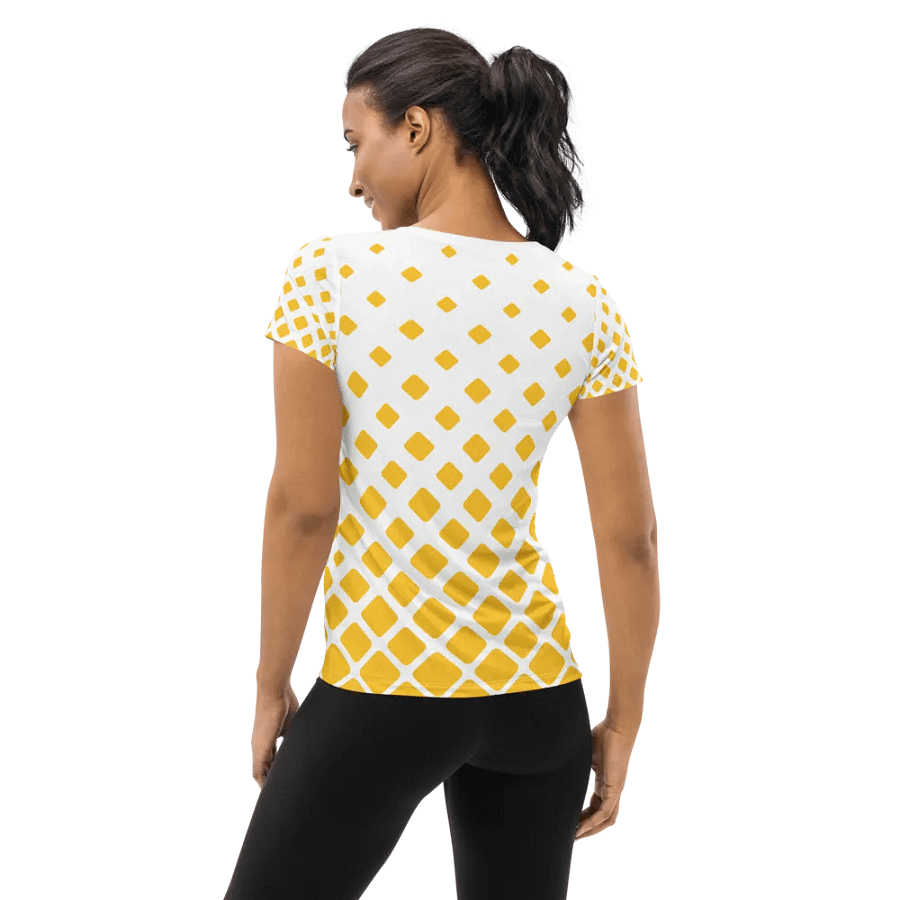 Gradient Diamond Grid Women's Athletic Tee product image (2)