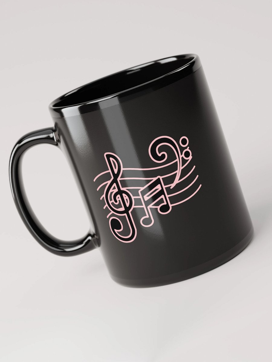 Vibrant Musical Notes Magic Mug Black product image (5)