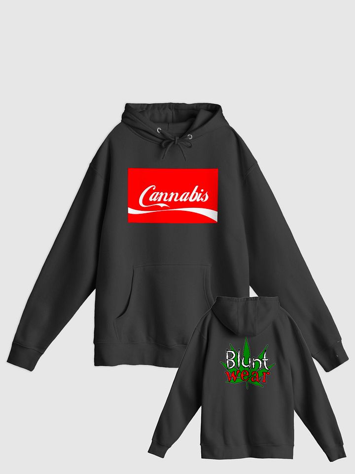 Cannabis Wave w Back Black Hoodie product image (1)