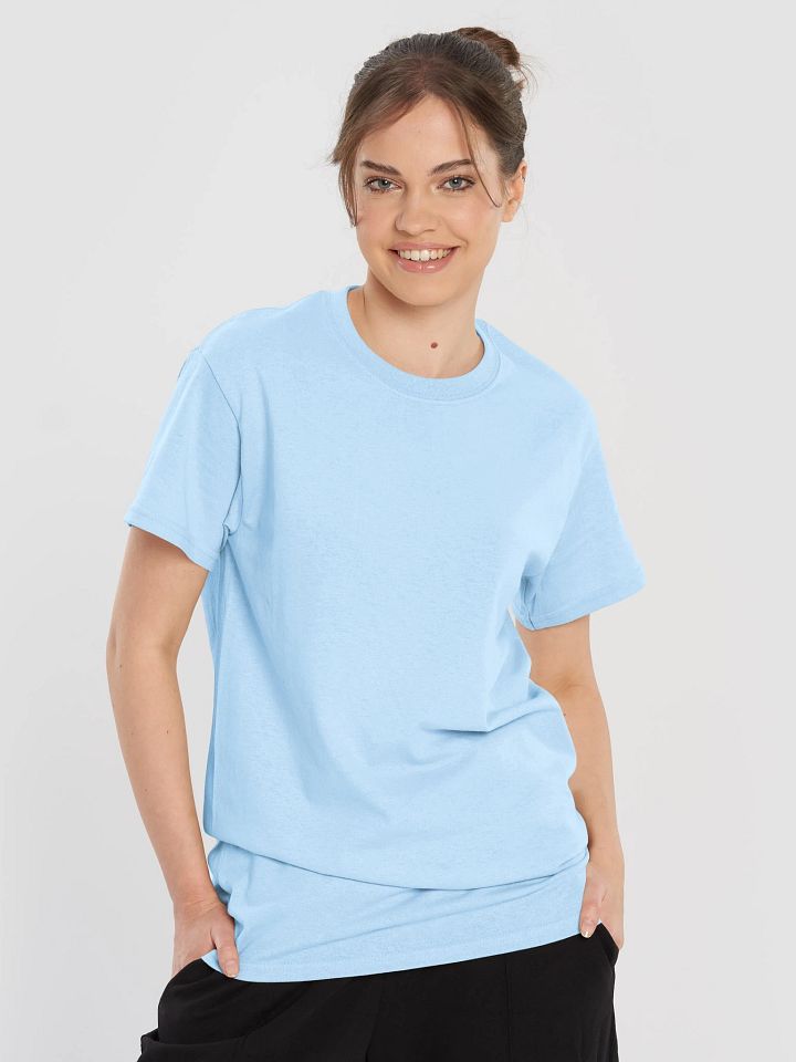Plain Color Light Blue T-Shirt product image (1)
