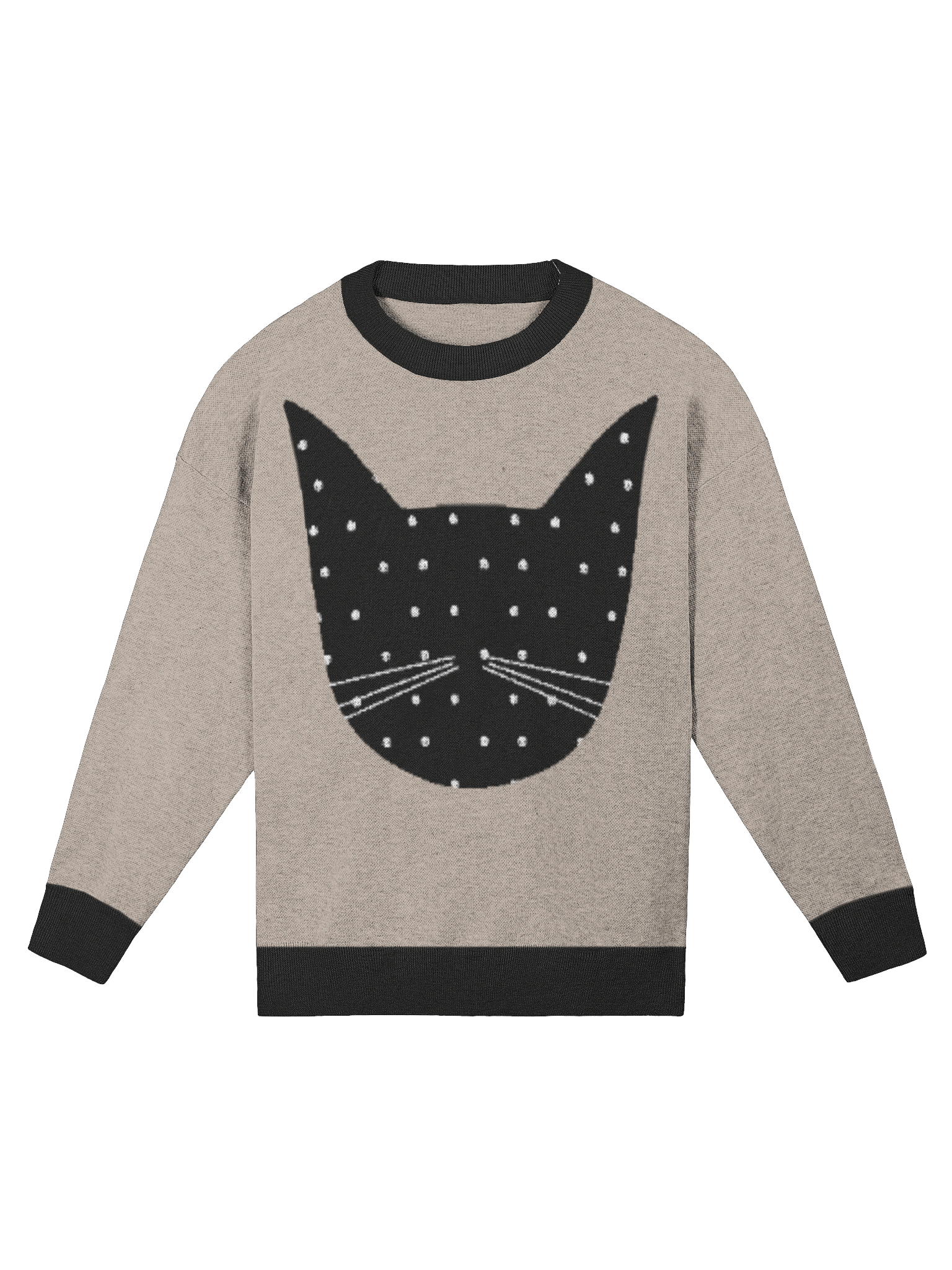 Meow Jacquard Crewneck Sweater product image (1)