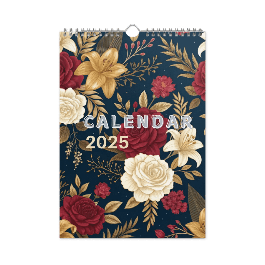SEAMLESS FLORAL PATTERN WALL CALENDAR 2025 product image (3)