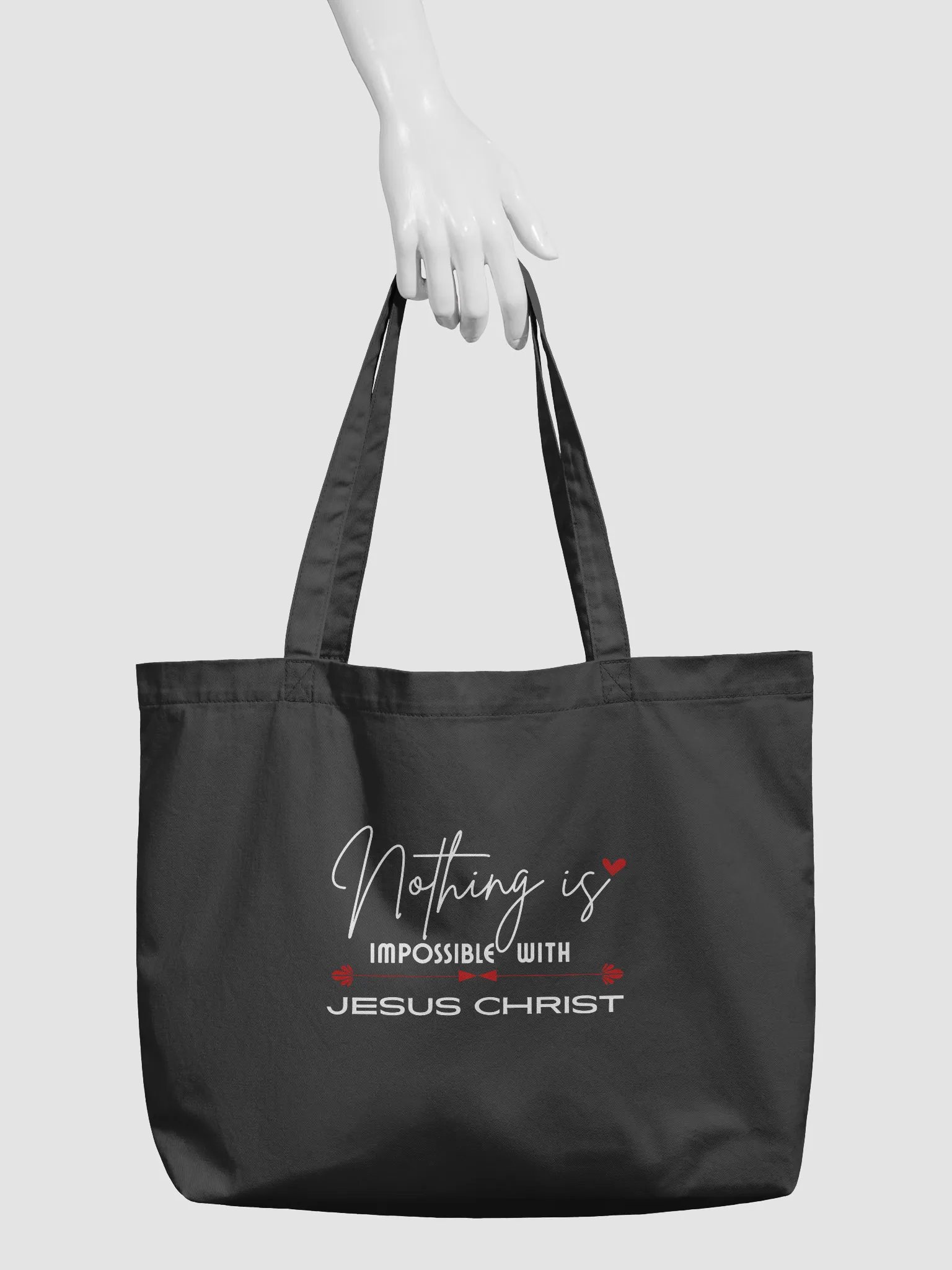 Nothing Is Impossible With Jesus Christ Eco Tote bag product image (4)