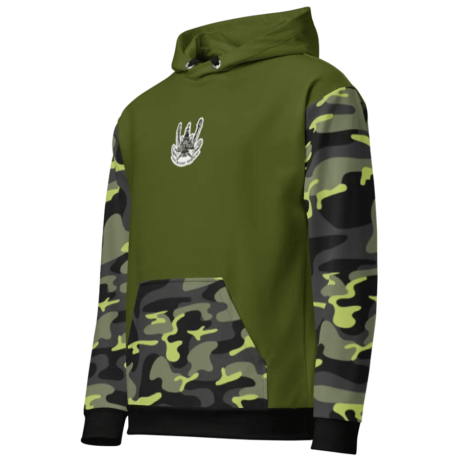 Camouflage & Green Three blade prop Tug CE Hoodie product image (8)