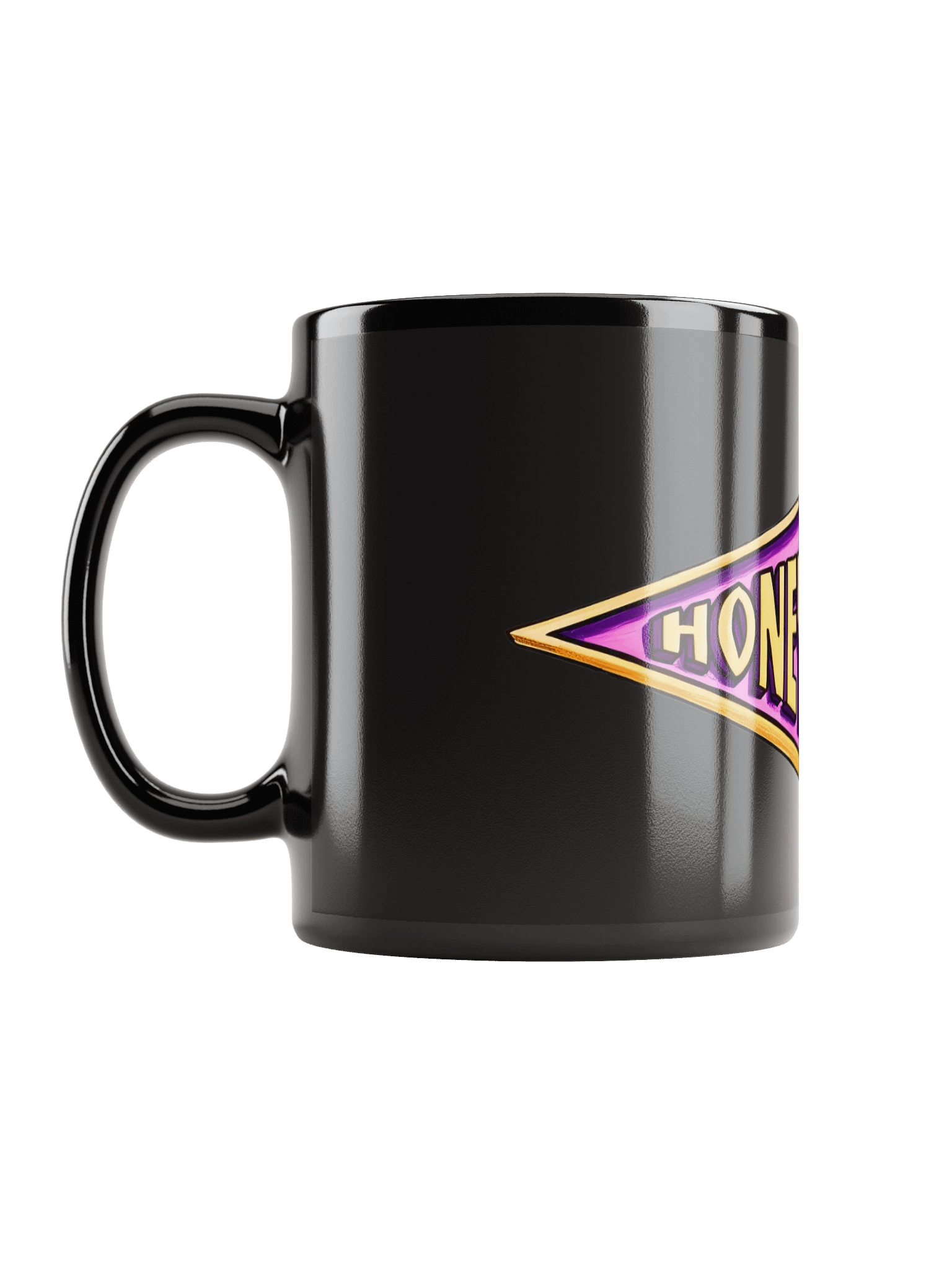 Mug noir brillant avec logo 3D HONEY SWEETS product image (12)