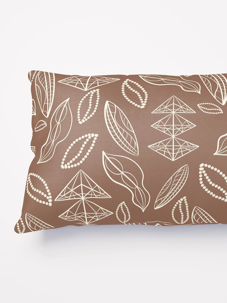El Yunque Brew Bliss: Abstract Coffee Bean Earthy Pillow product image (7)