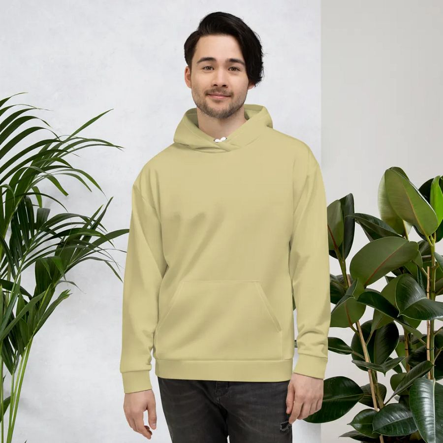Plain Medium Yellow Soft Summer Unisex Recycled Polyester Heavyweight Premium Hoodie by Treasure Pie product image (5)