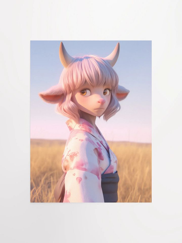 Mystical Cow Creature Matte Poster product image (1)