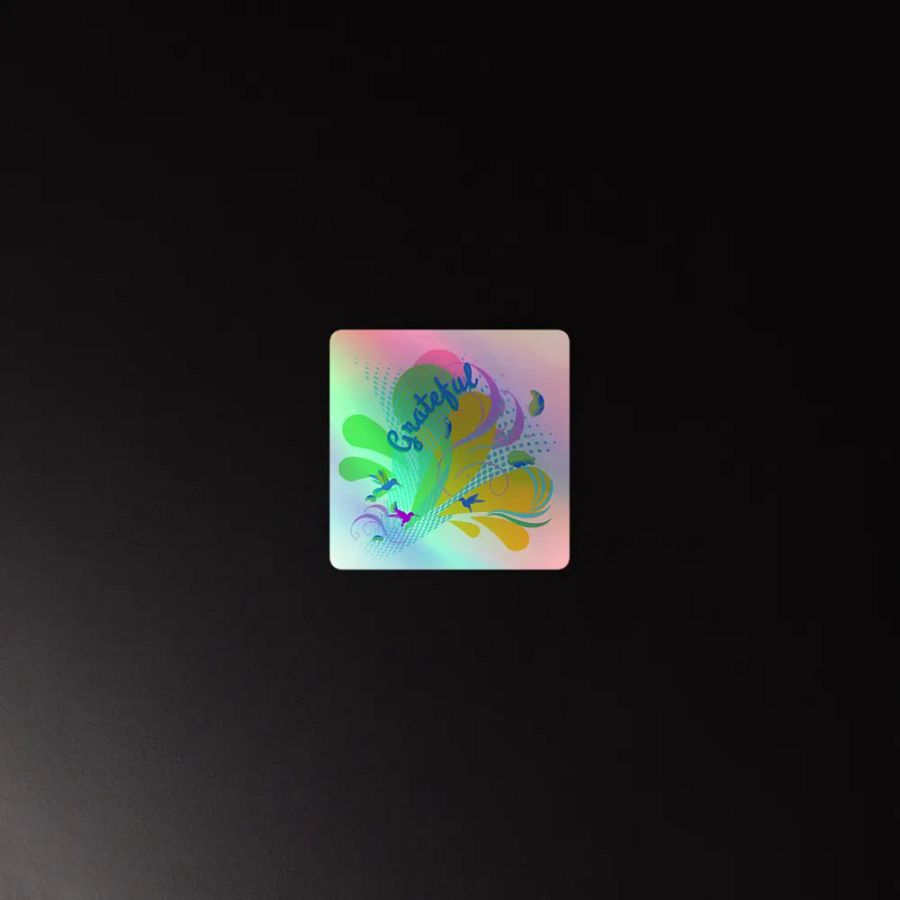 Sticker grateful water droplets design with humming birds product image (4)