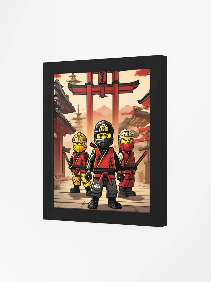 Framed Poster - Ninja Trio wall art Boys Room - Ninja Poster - Ninjago inspired Wall Decoration for Boys product image (3)