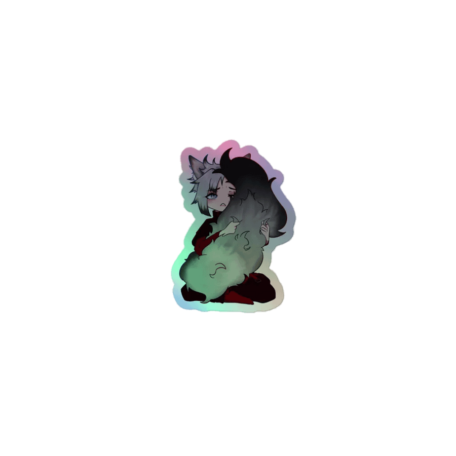 Shy and Fluffy Holographic Sticker Sheet product image (1)