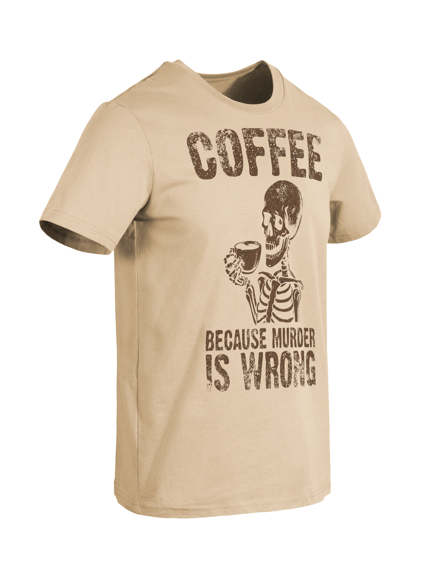 Coffee Because Murder is Wrong – Funny Coffee Design -Organic Tee product image (8)