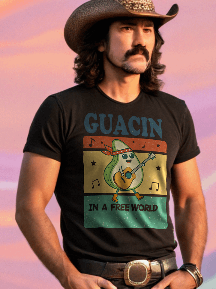 Guacin in a Free World Avocado Guitarist T-Shirt product image (1)
