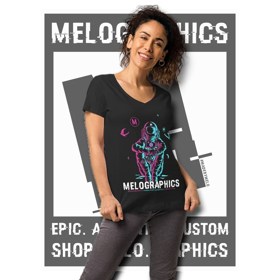 #MeloCrew Vibes: Duotone - Classic Women's V-Neck T-Shirt | #MadeByMELO product image (1)