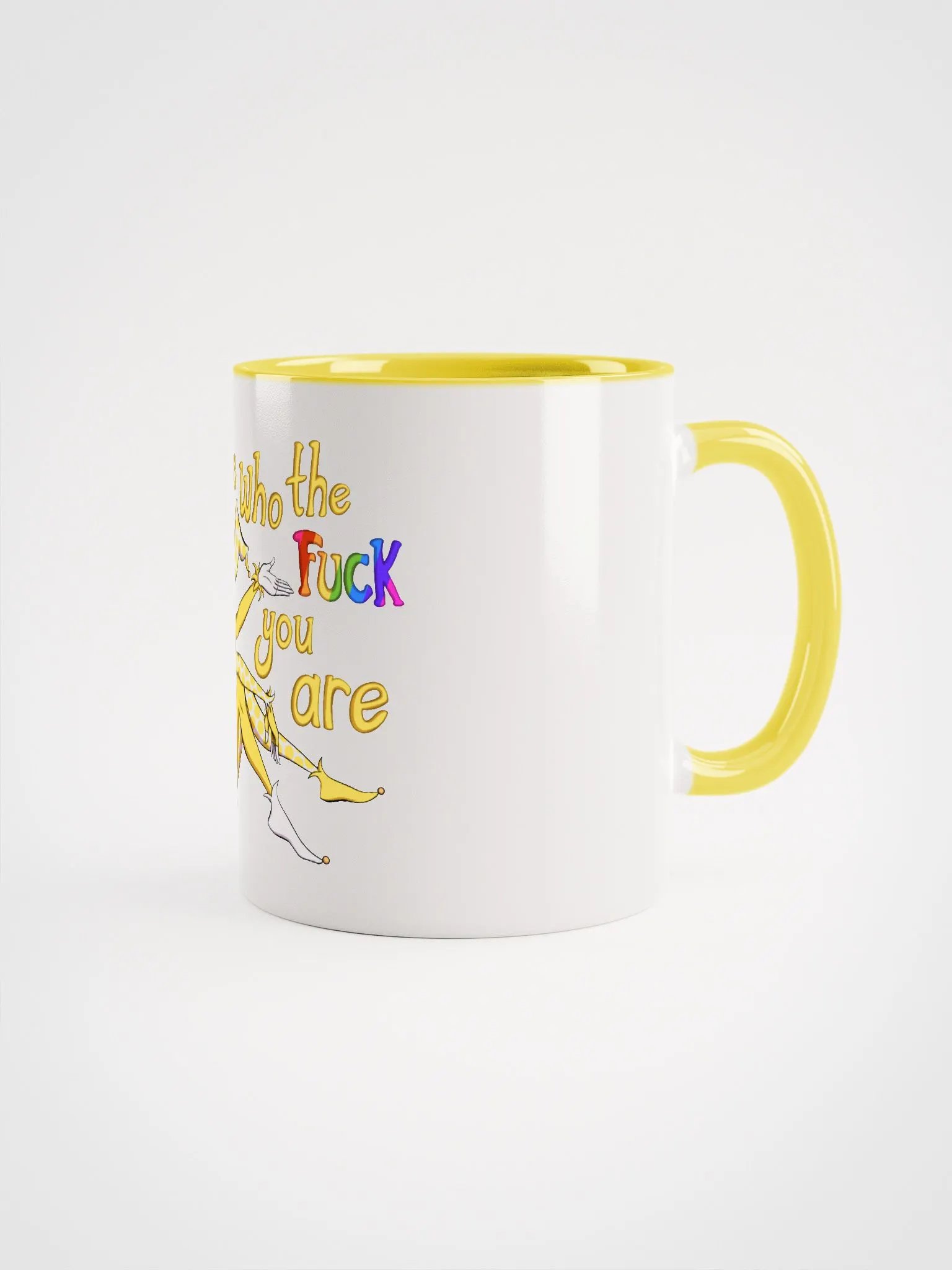 Be Who The Fuck Your Are Yellow Jester Mug product image (1)