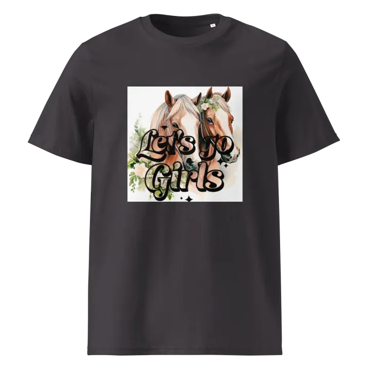 Woman Shirt Horses Go Girl Organic Cotton T-Shirt product image (1)