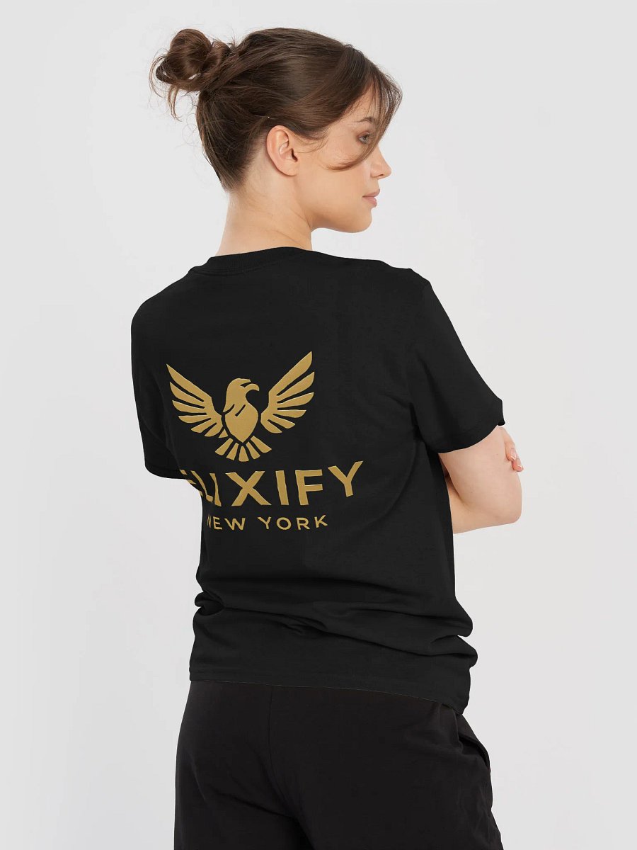 Premium Unisex BLACK Heavy Cotton Tee - Personalized Text & Logo Design product image (3)