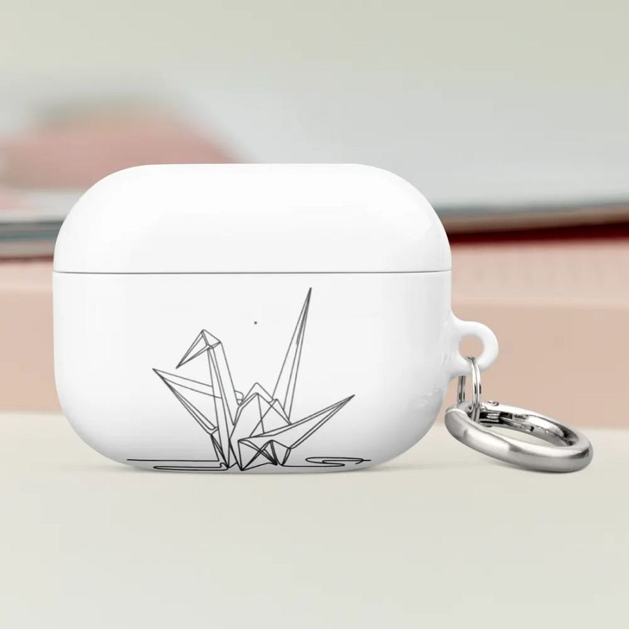 Origami Crane Line art All-Over Print AirPods® Case product image (47)