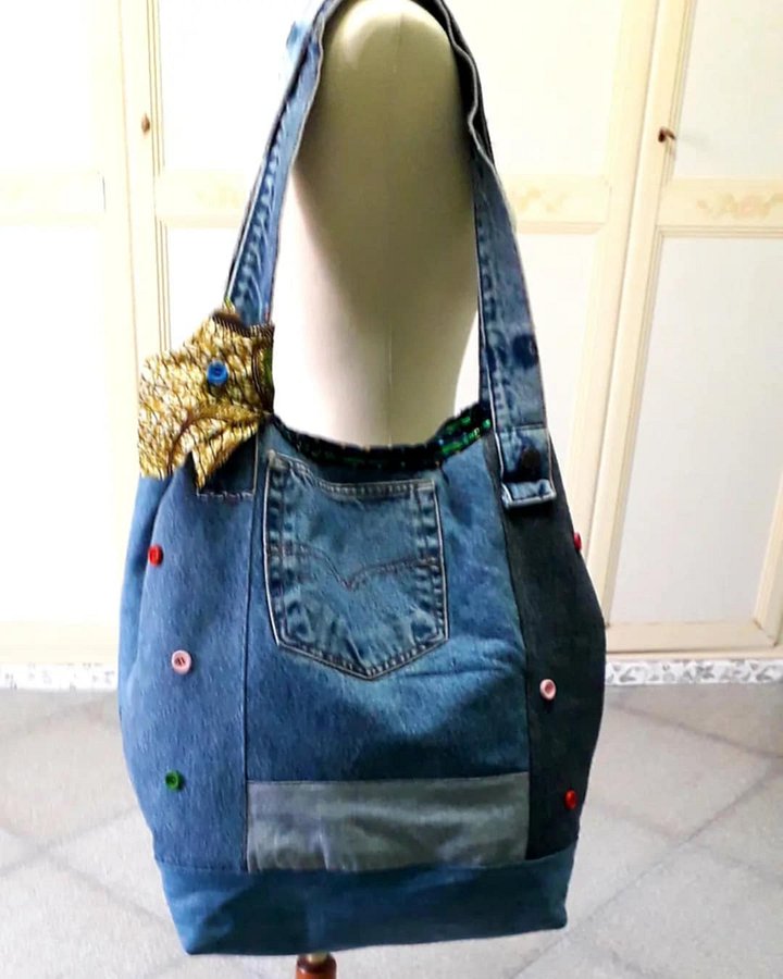 Borsa secchiello in Jeans. Totem product image (1)
