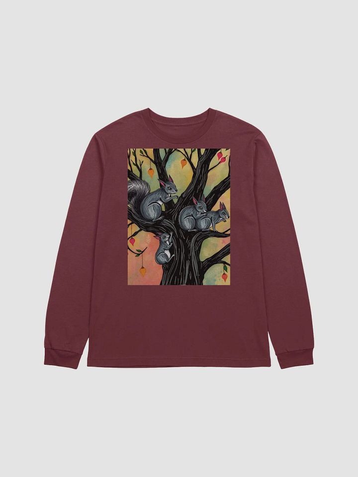 Whimsical Squirrel Tree Long Sleeve Tee product image (1)