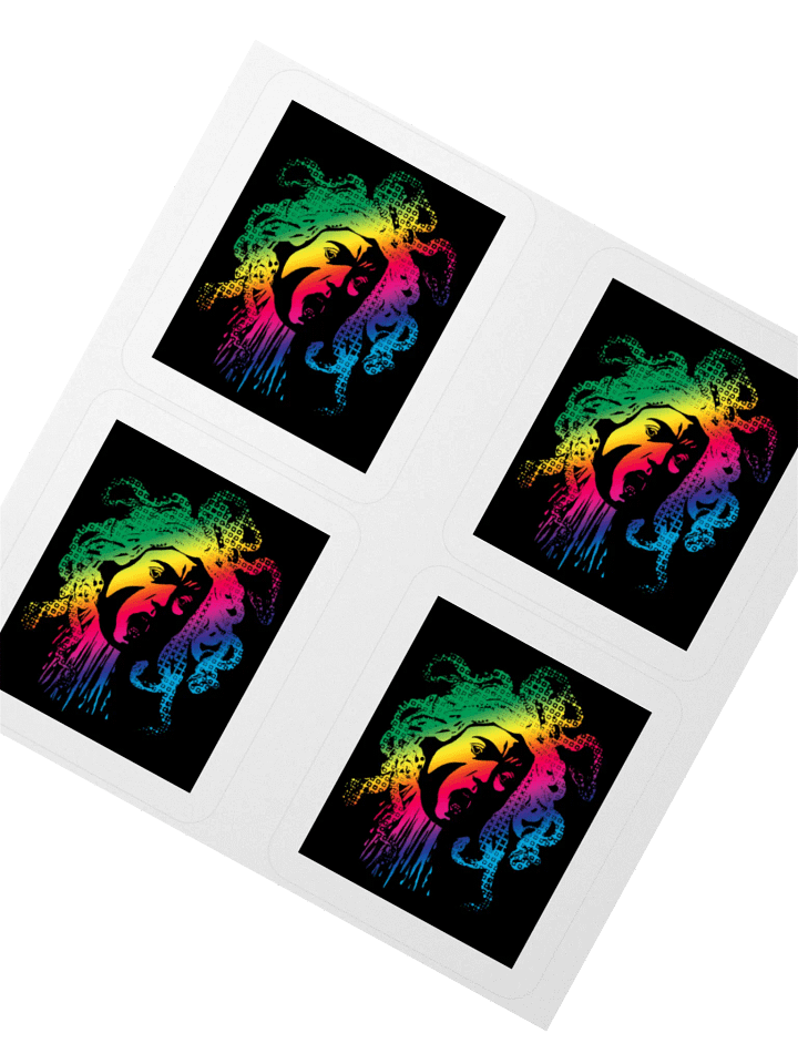 Sticker - Rainbow Halftone Medusa on Dark product image (4)