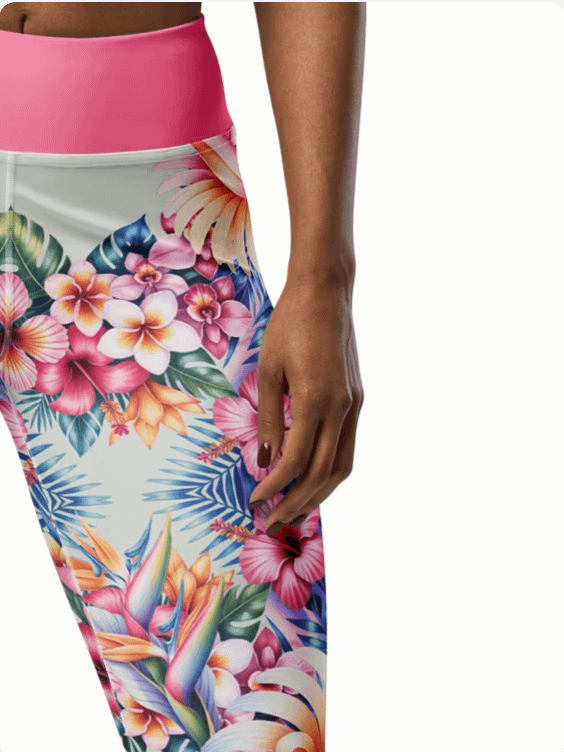 Hawaiian flora-yoga leggings product image (1)