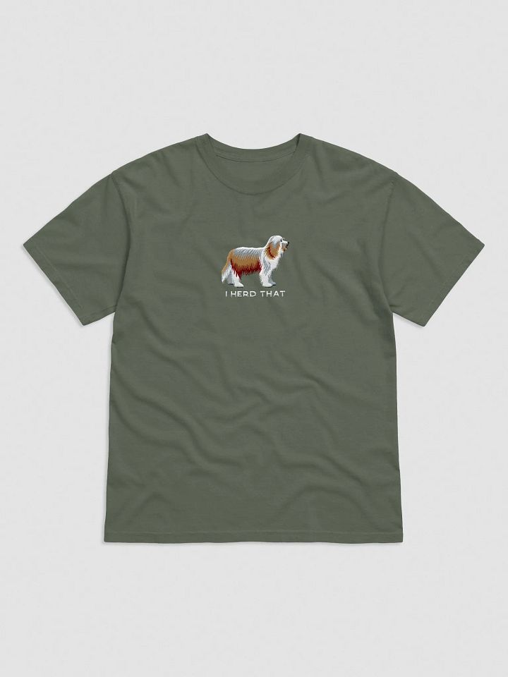 I Herd That T-Shirt(Embroidered) of a Bearded Collie(Tan) product image (9)